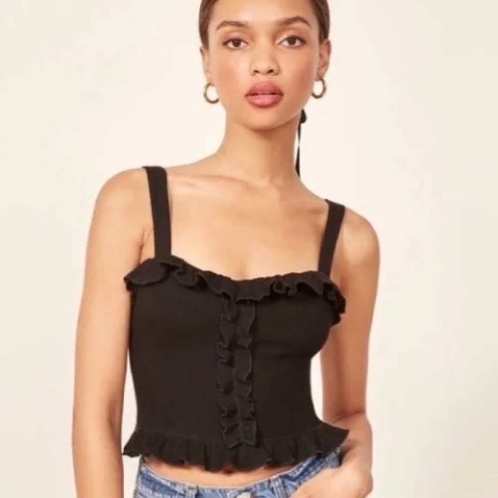 Reformation Trixie Ruffle Tank